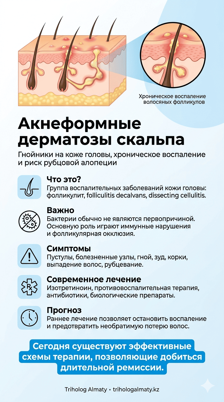 Акнеформные дерматозы-скальпа